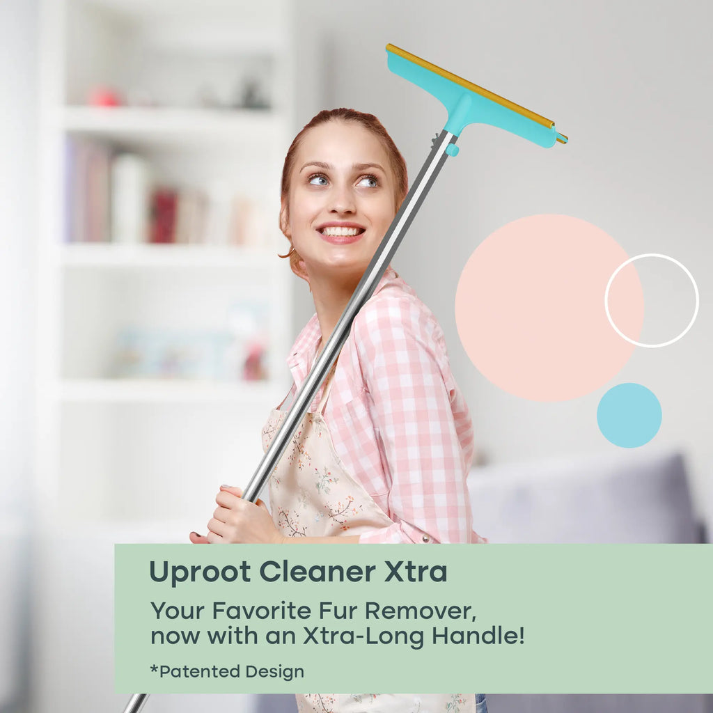 Uproot Cleaner Xtra - Pet Hair Remover for Floors & Surfaces - 60" Handle