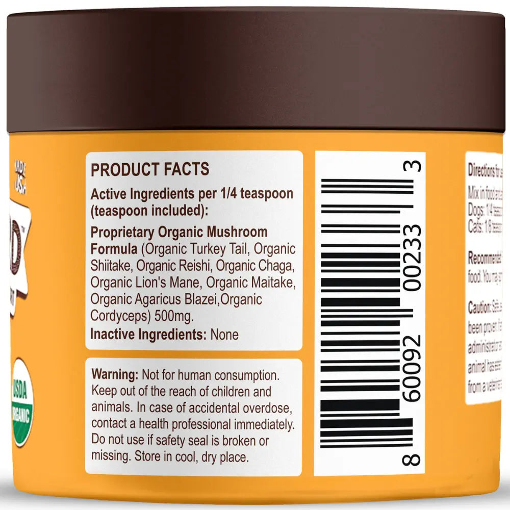 Petsmont Buddy Guard for Lumps and Bumps, Lipoma for Dogs & Cats with Organic 8 Mushroom Powder Blend Natural Dog Probiotic & Immune Support