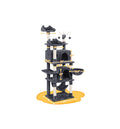 Yaheetech Cat Tree, 67In Large Tower W/ 3 Removable Teaser Sticks, 2 Kitten-Ear Shaped Perches, 2 Condos, Hammock, Scratching Post, Multi Level Pet House, Dark Gray
